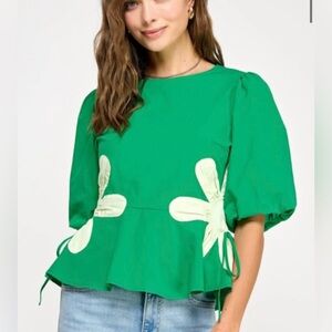 Strut & Bolt Side Flower Blouse size M